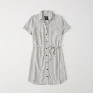 Abercrombie & Fitch A&F shirt dress grey stripe L